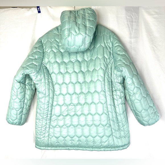 Steve Madden Women Size 3X Green Quilted Jacket Winter Outdoor Faux Fur Lining - Picture 2 of 8